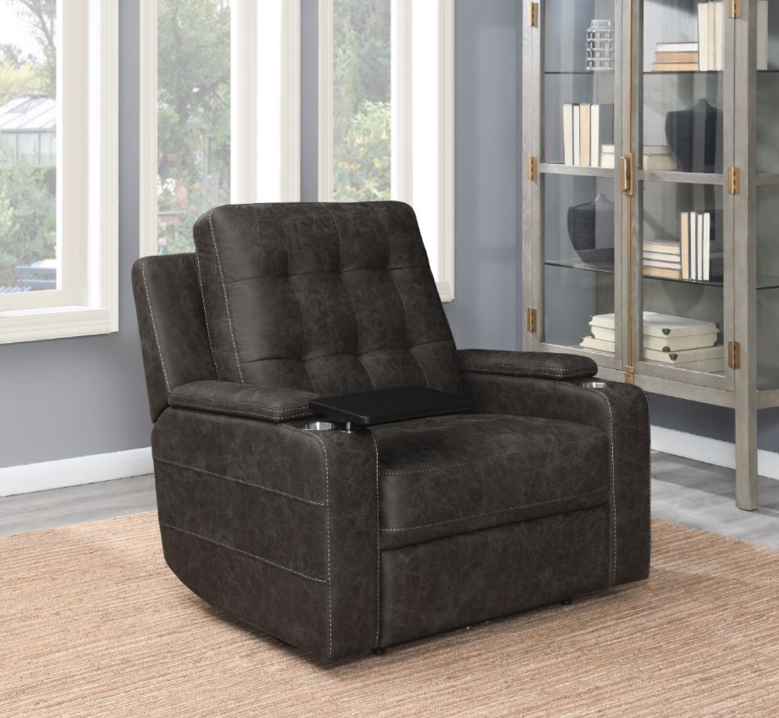 Cambrell Fabric Power Recliner with Power Headrest