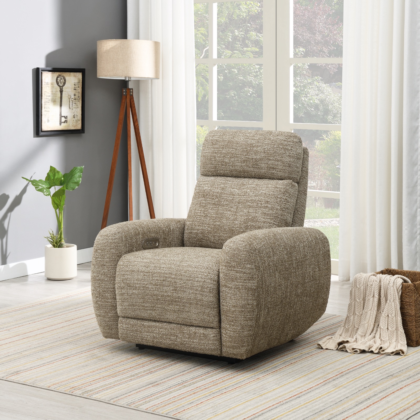 Fabric Recliner with AutoRocker